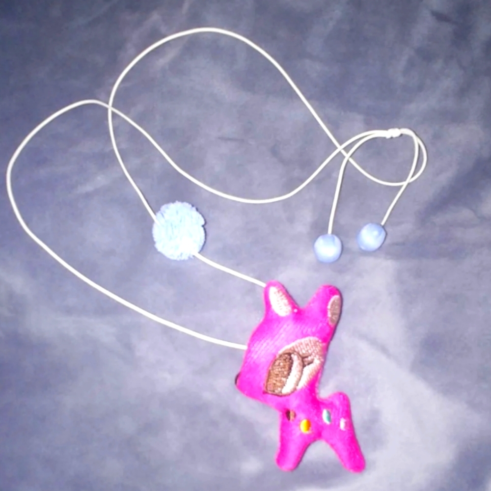 Handmade Retro Vintage Holiday Reindeer Necklace